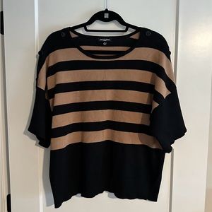 1X Brown and Black Elbow Sleeve Sweater